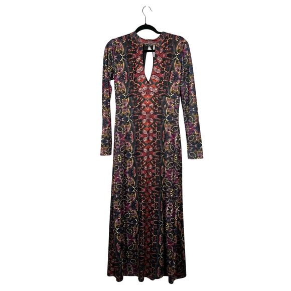 Free People Cabaret Long Sleeve Maxi Dress Women's Size Medium Boho Bohemian - Picture 1 of 10